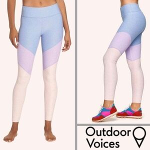 Outdoor Voices 7/8 Panel Colorblock Springs Leggings lavender Athleisure Size L